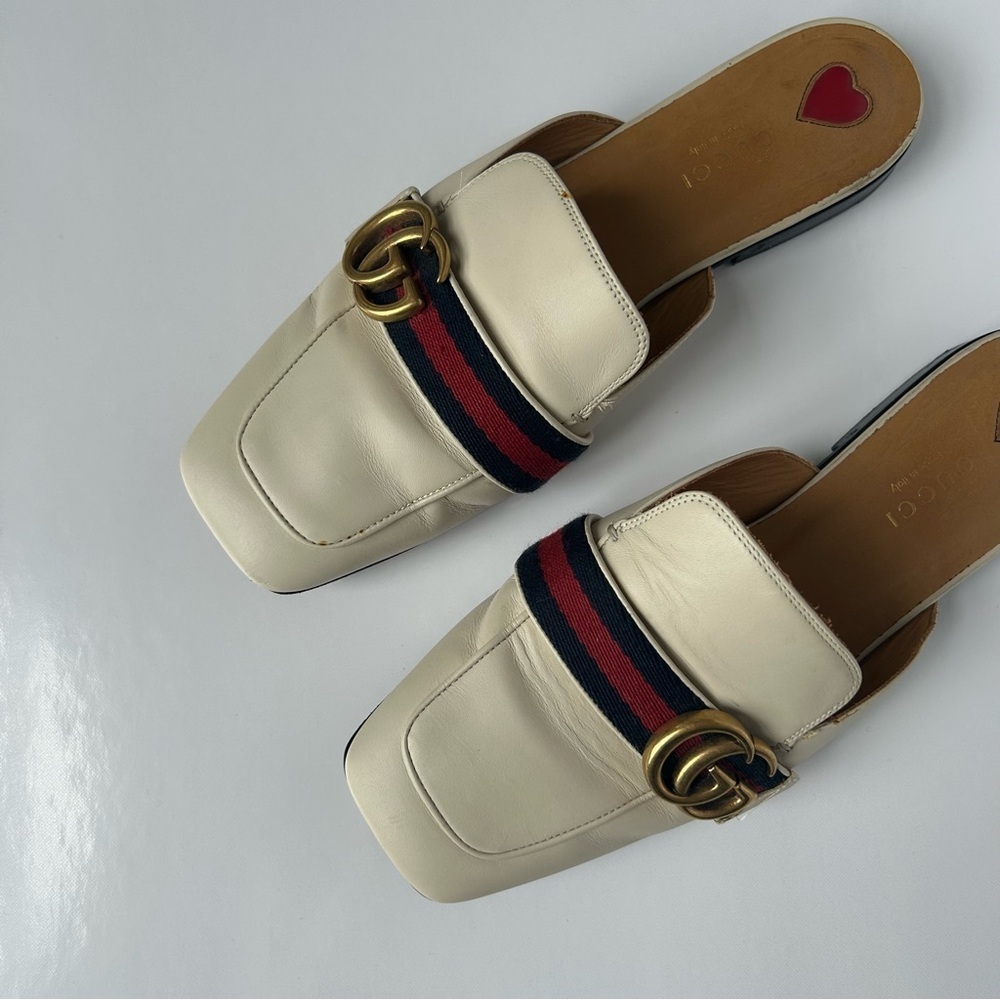 Gucci Peyton White GG Mules size 38 - Picture 5 of 12